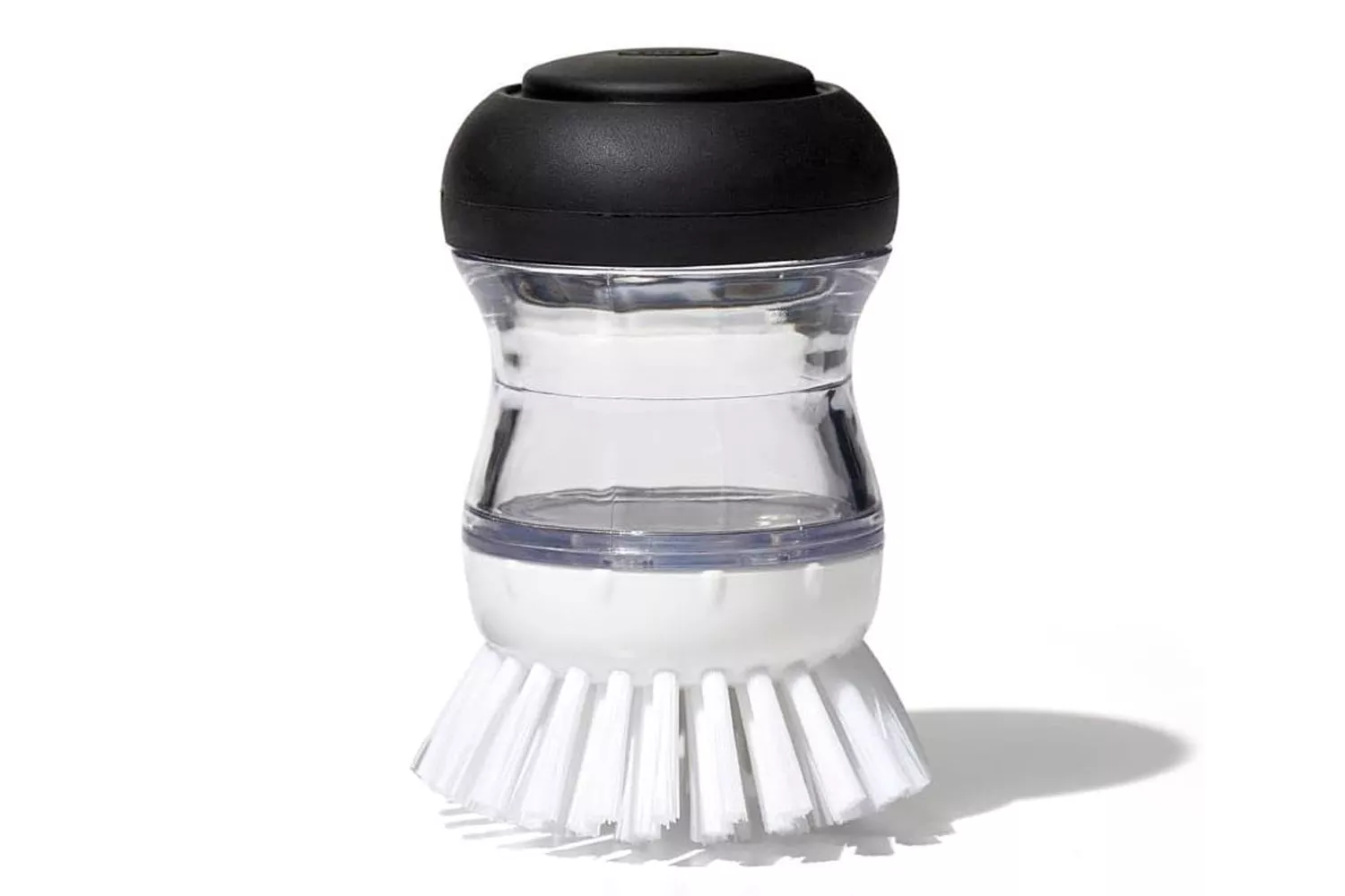 OXO Good Grips Soap Dispensing Palm Brush, Black/Clear/White